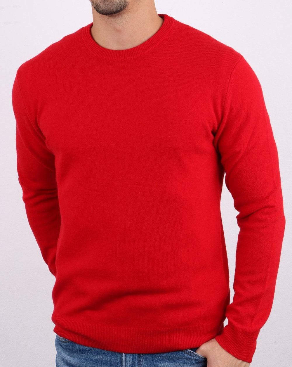 Benetton Pullover aus Merinowolle Rot