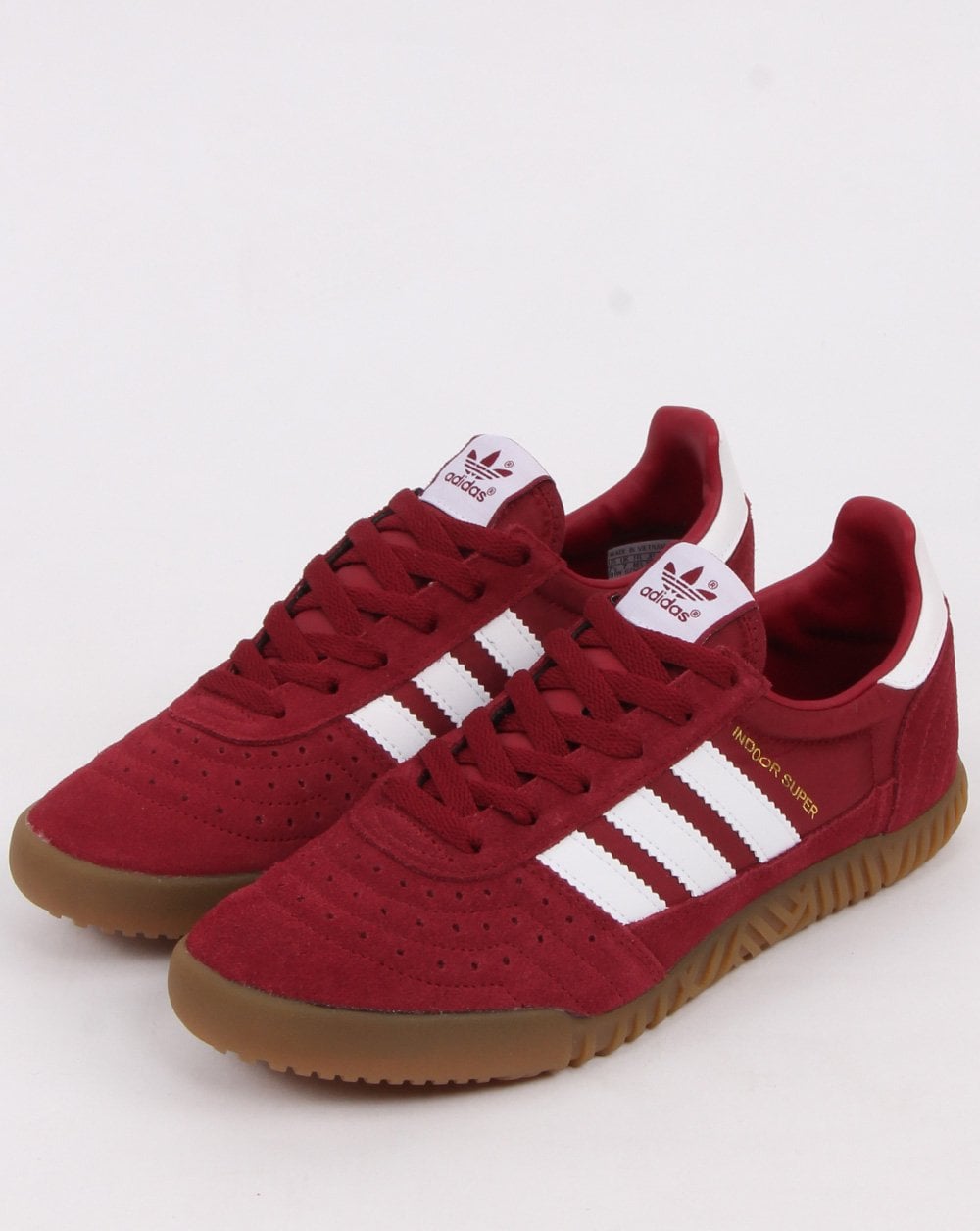 Adidas Indoor Super Trainers Burgund/Weiß