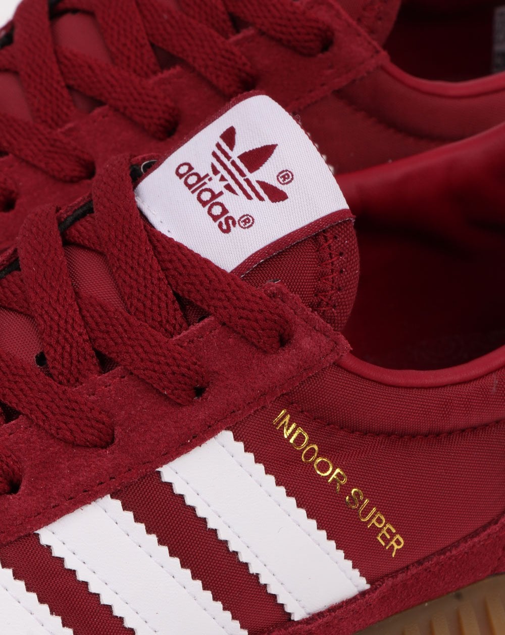Adidas Indoor Super Trainers Burgund/Weiß