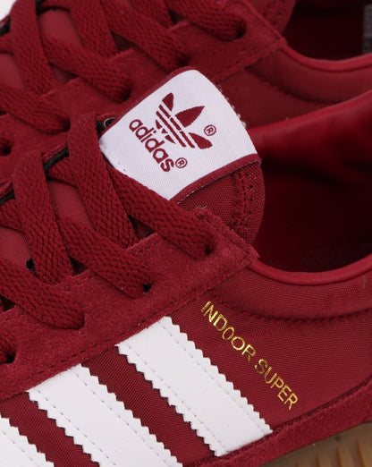 Adidas Indoor Super Trainers Burgund/Weiß
