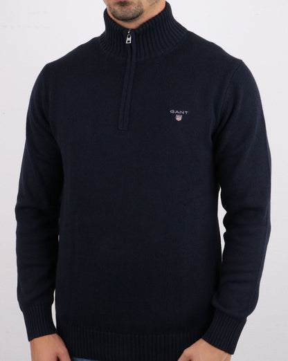 Gant Cotton Half Zip Marineblau