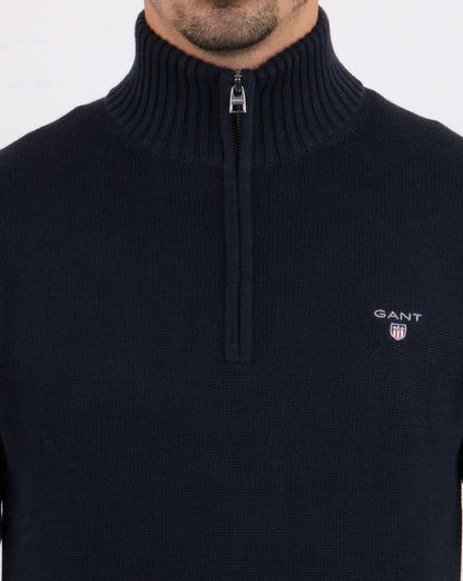 Gant Cotton Half Zip Marineblau