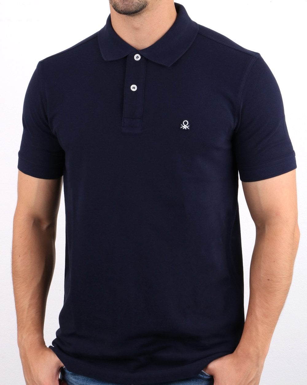 Benetton Poloshirt Marineblau