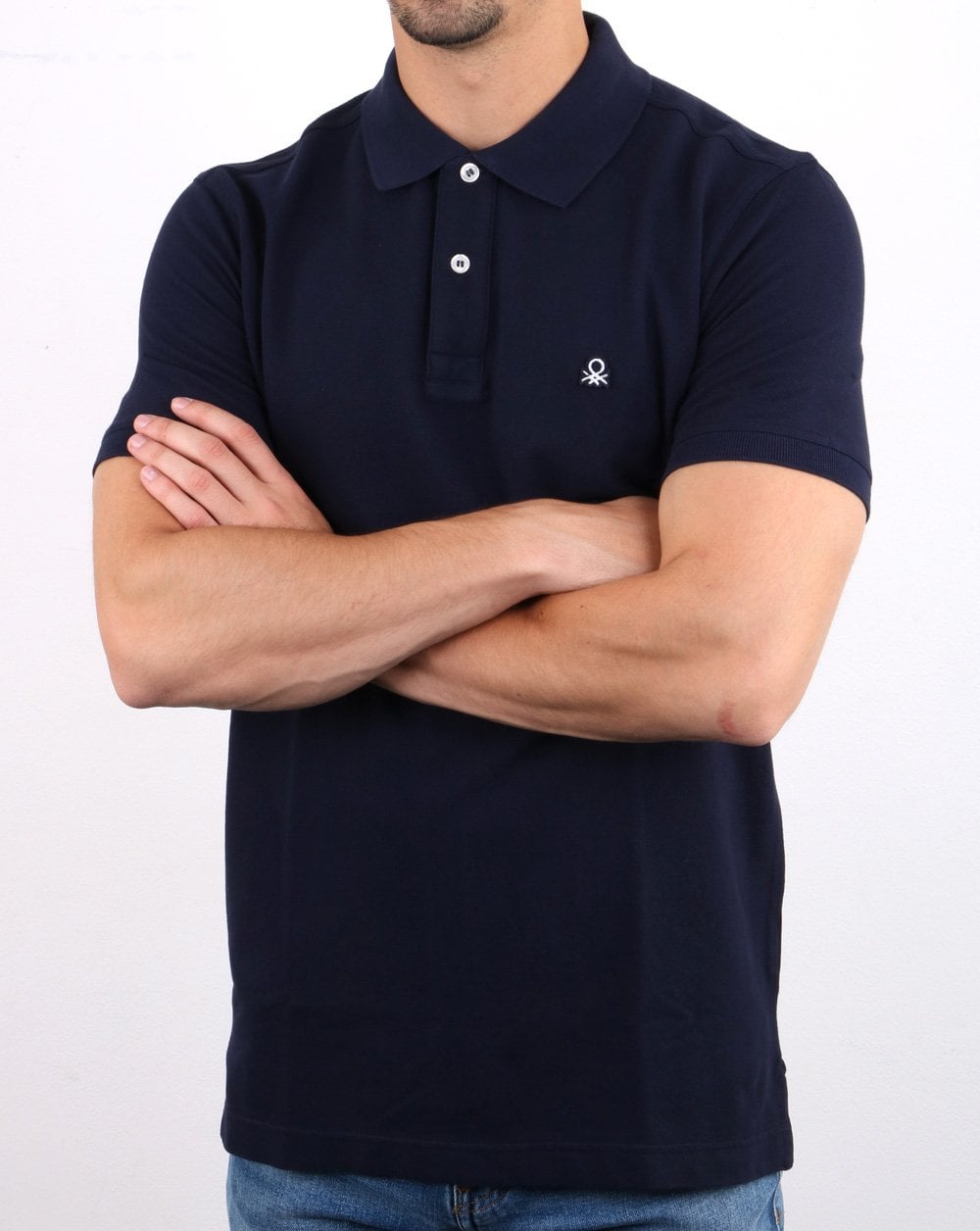 Benetton Poloshirt Marineblau