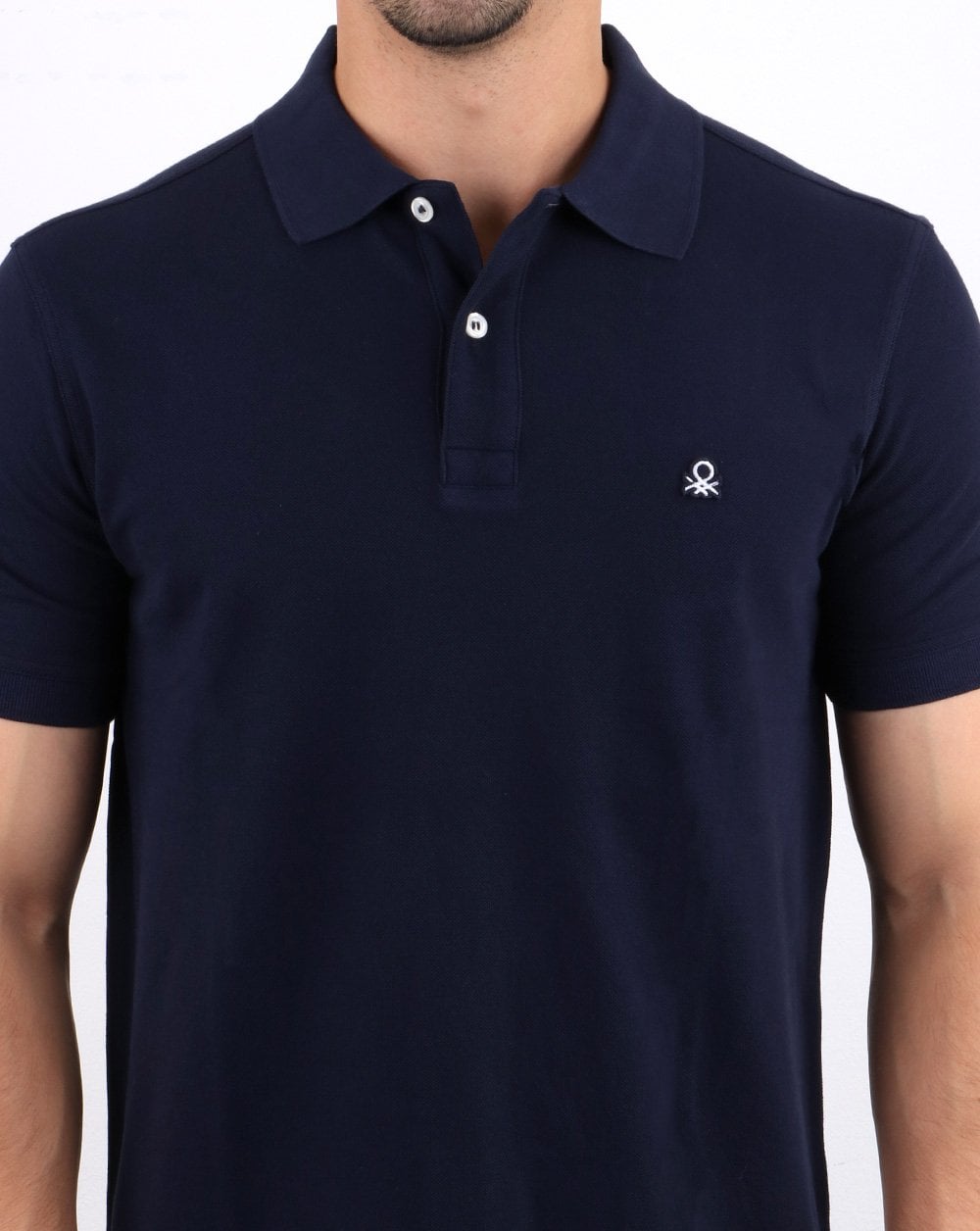 Benetton Poloshirt Marineblau