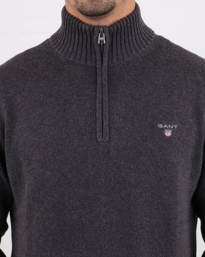 Gant Cotton Half Zip Grau