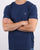 Gant Solid Crew Neck T Shirt Blue Melange