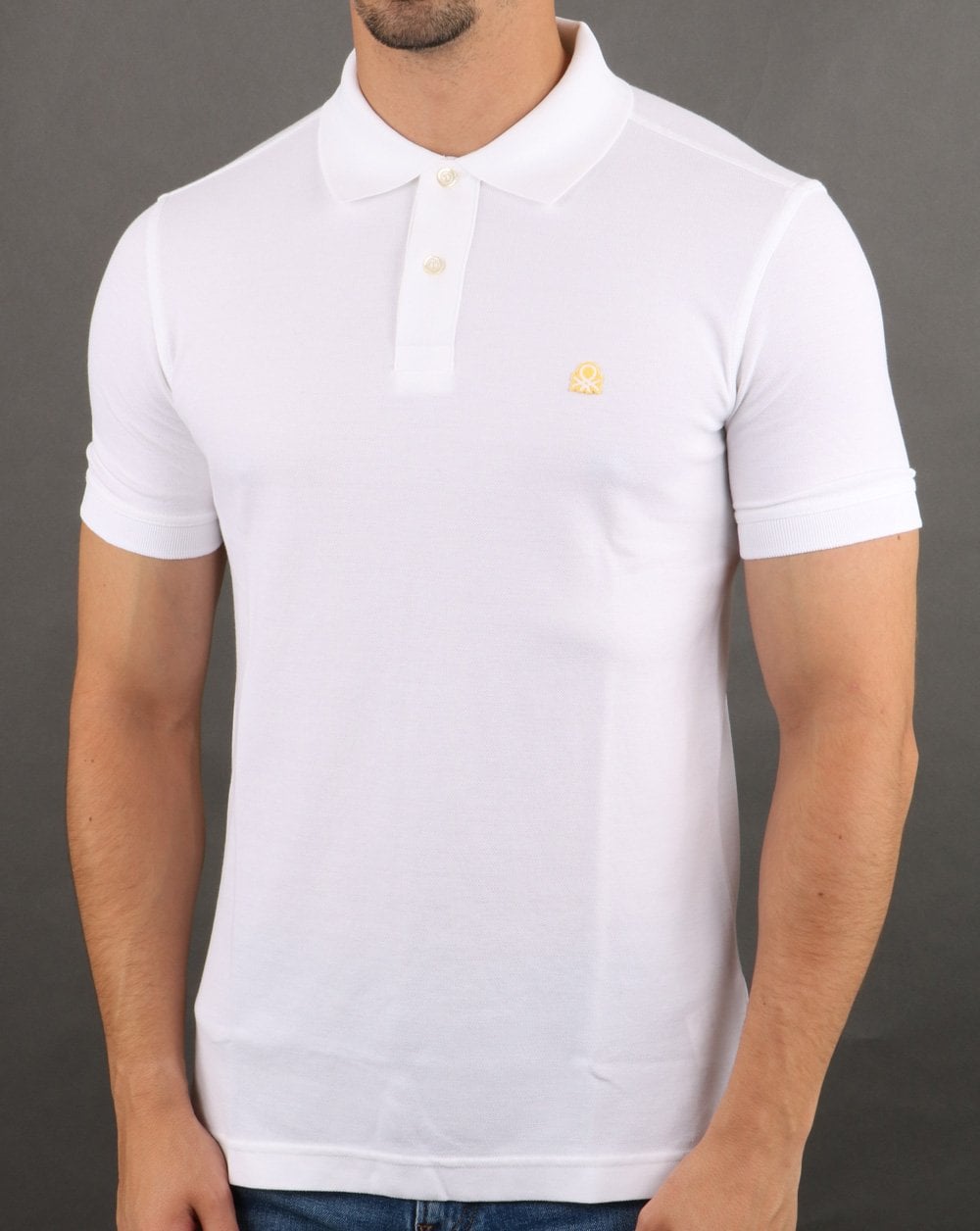 Benetton Poloshirt Weiß