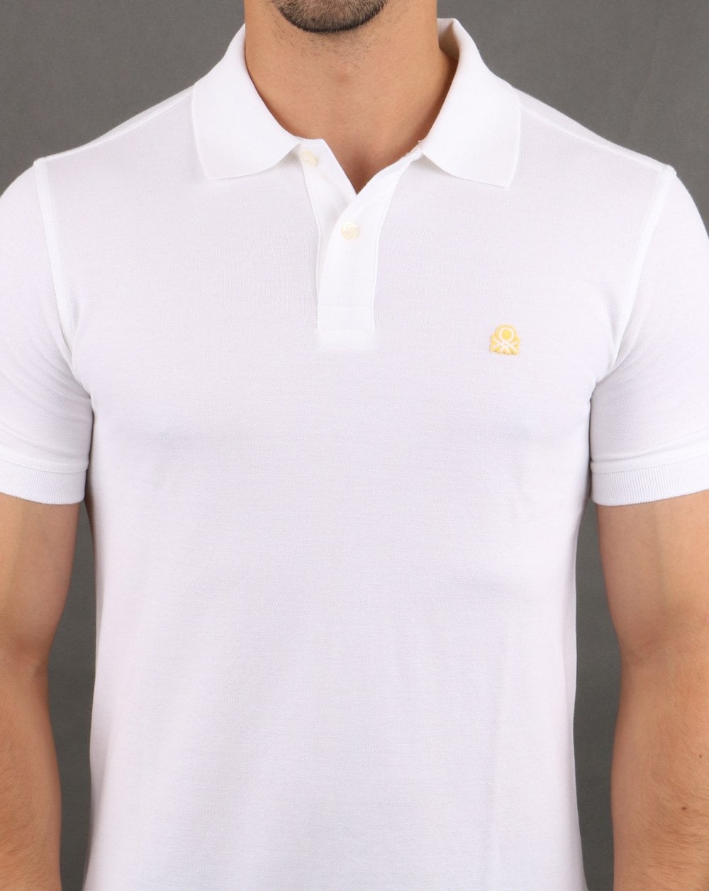Benetton Poloshirt Weiß
