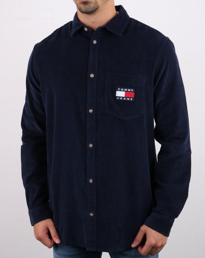 Tommy Hilfiger Cordhemd Marineblau