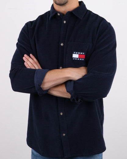 Tommy Hilfiger Cordhemd Marineblau
