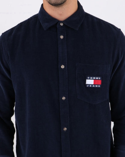Tommy Hilfiger Cordhemd Marineblau