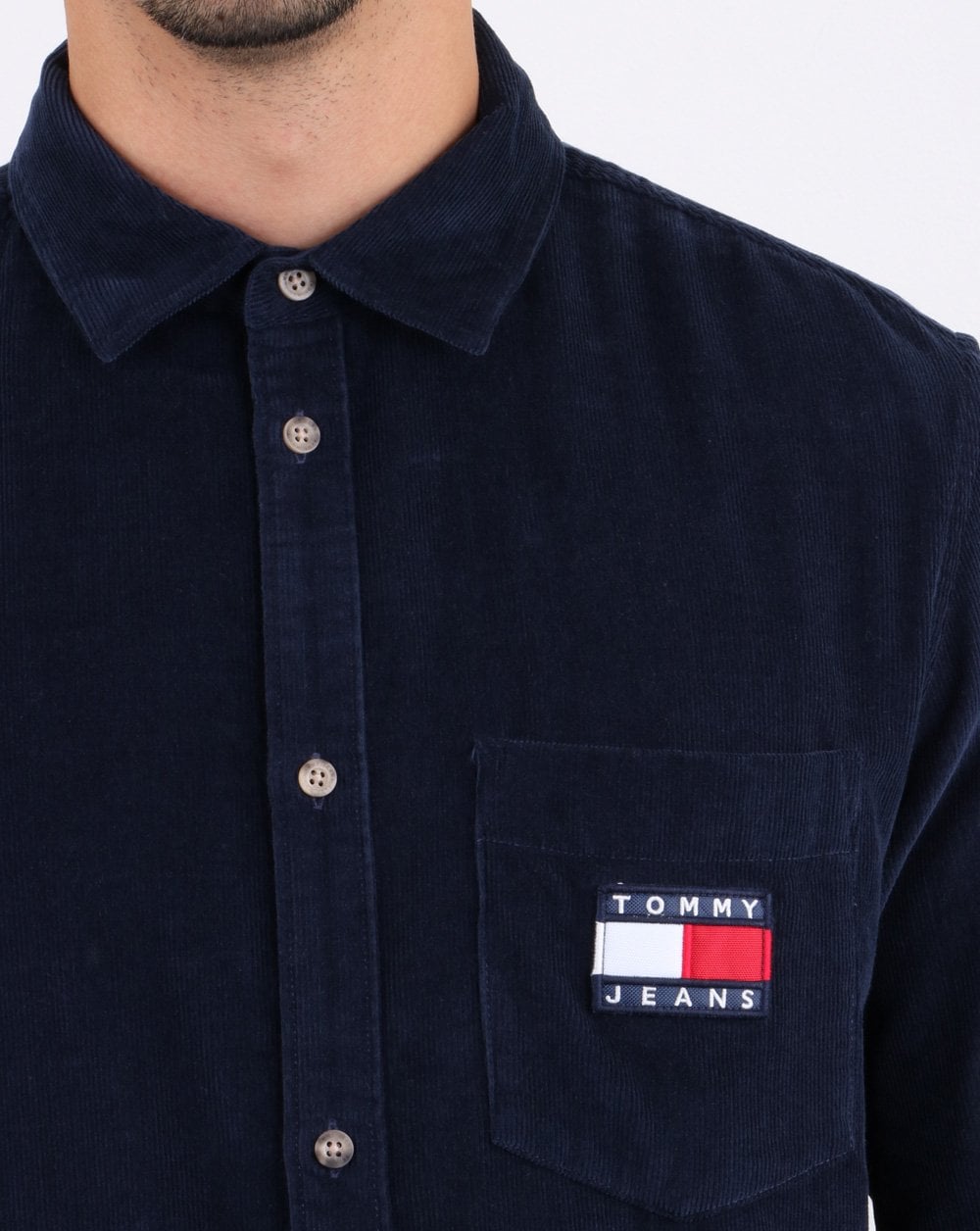 Tommy Hilfiger Cordhemd Marineblau