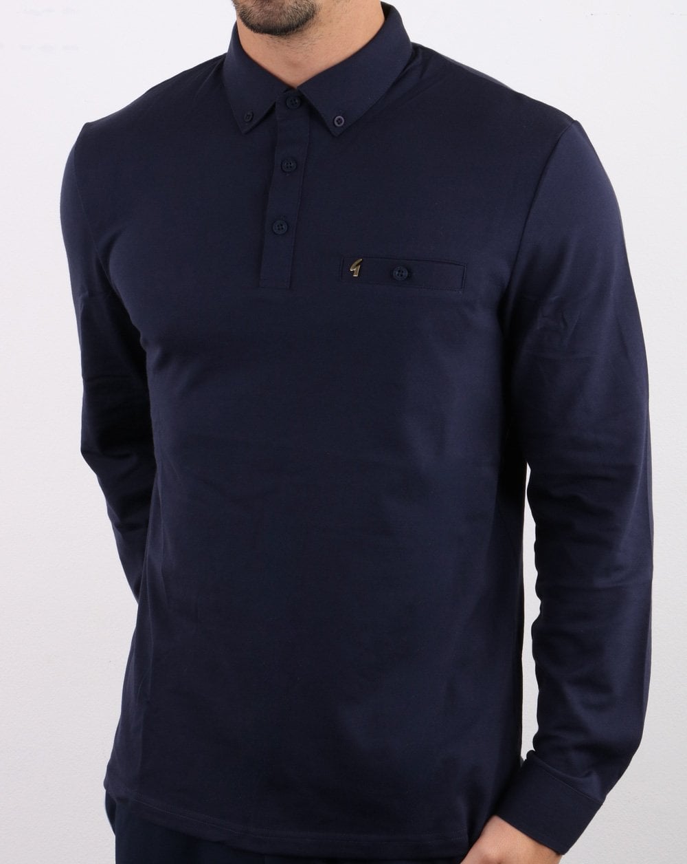 Gabicci Vintage Britman Hemd Marineblau