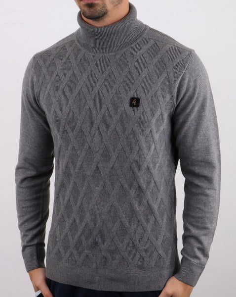 Gabicci Vintage Coaster Roll Neck Grey