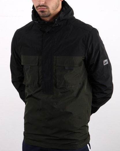 Peaceful Hooligan Jackson Überkopfjacke Schwarz/Dunkelgrün
