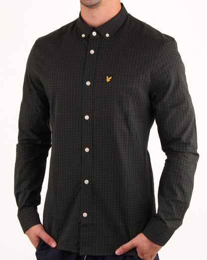 Lyle And Scott – Kariertes Hemd in Schwarz/Grün