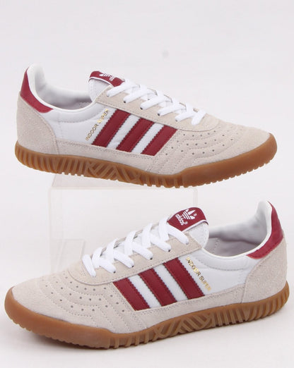 Adidas Indoor Super Trainers Weiß/Burgund