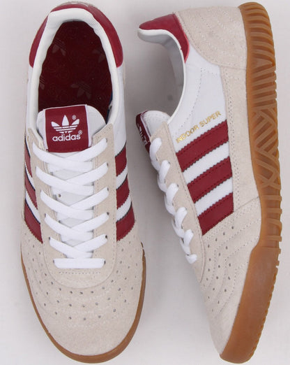 Adidas Indoor Super Trainers Weiß/Burgund