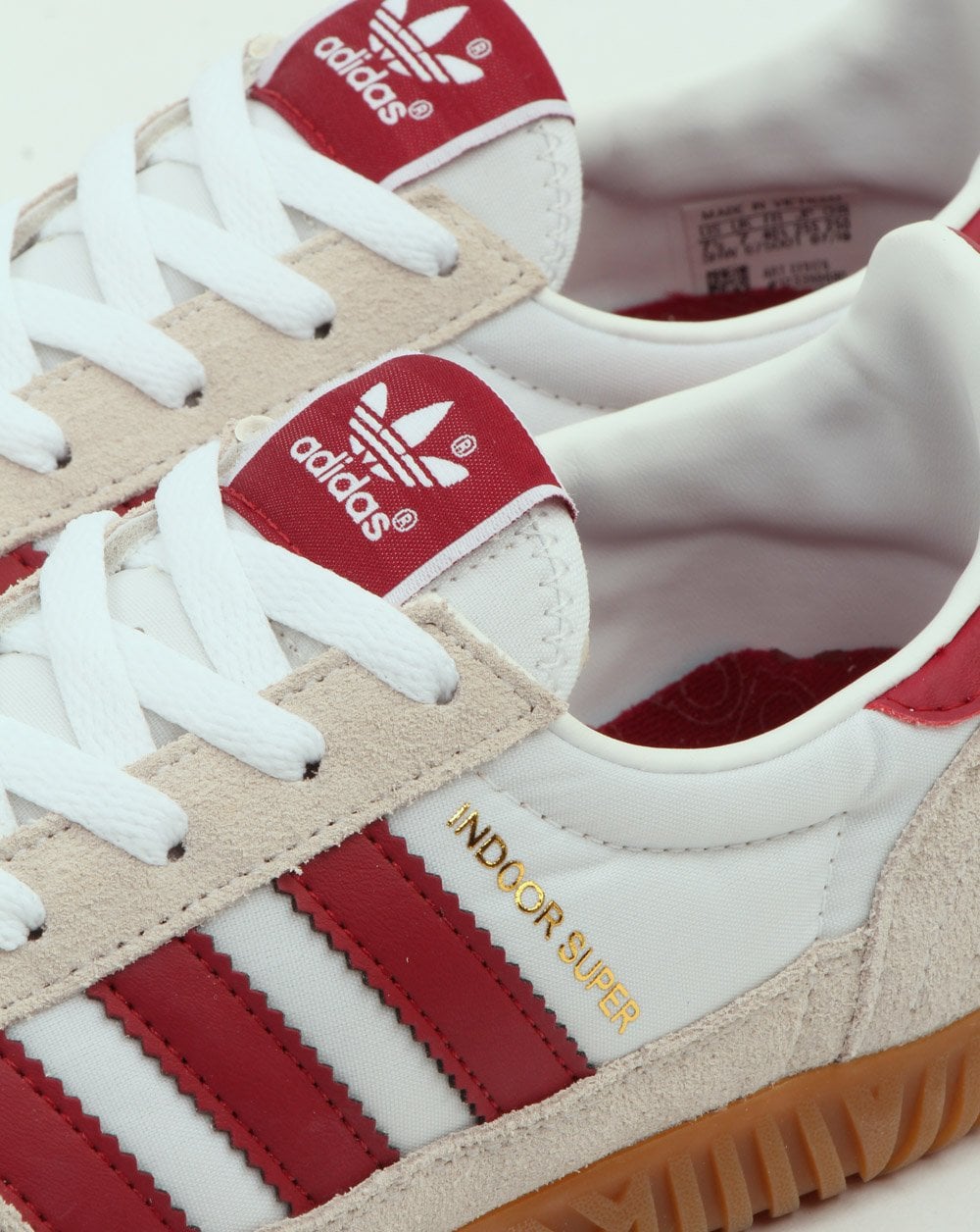 Adidas Indoor Super Trainers Weiß/Burgund