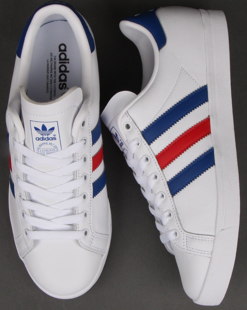 Adidas Coast Star Sneakers Weiß/Royalblau/Rot