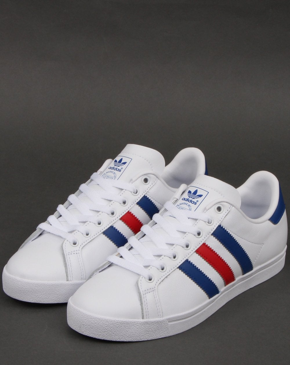 Adidas Coast Star Trainers White/Royal/Red