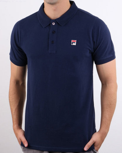 Fila Vintage F Logo Poloshirt Marineblau