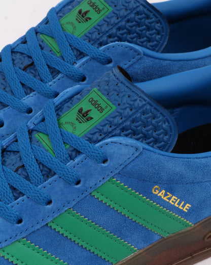 Adidas Gazelle Indoor-Sneaker Blau/Grün