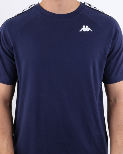 Kappa Coen Banda T-Shirt Marineblau/Weiß