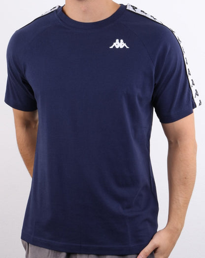 Kappa Coen Banda T-Shirt Marineblau/Weiß