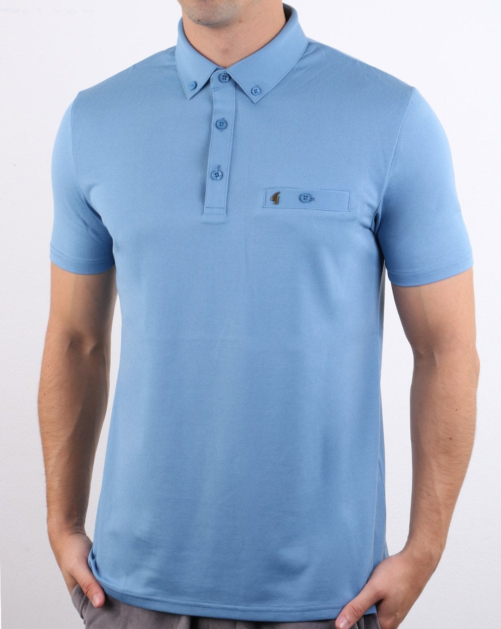 Gabicci Vintage Poloshirt Shadow Blue