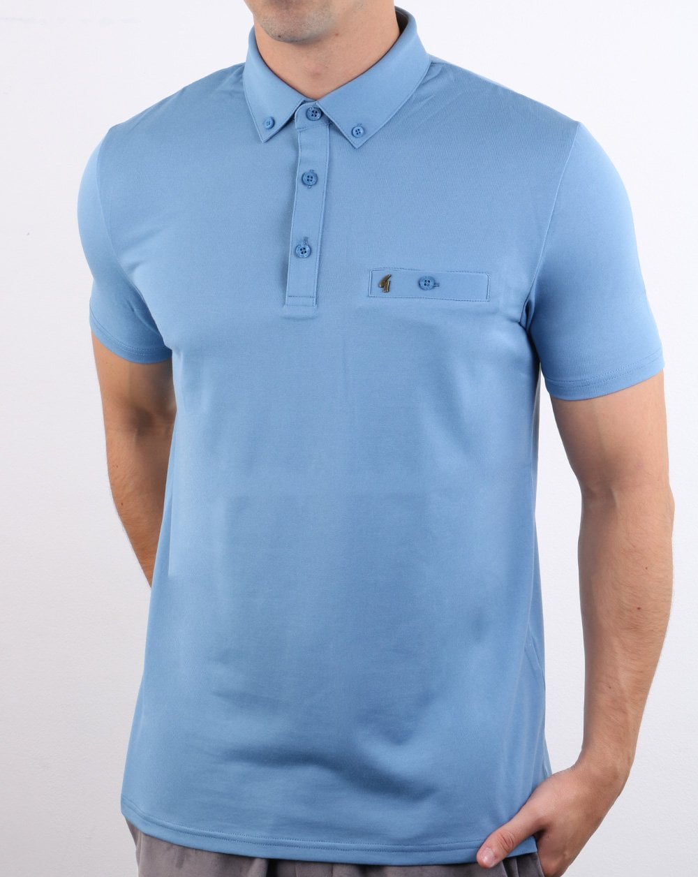 Gabicci Vintage Poloshirt Shadow Blue