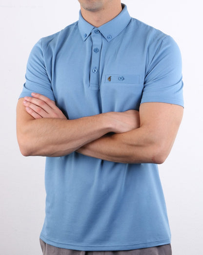 Gabicci Vintage Poloshirt Shadow Blue