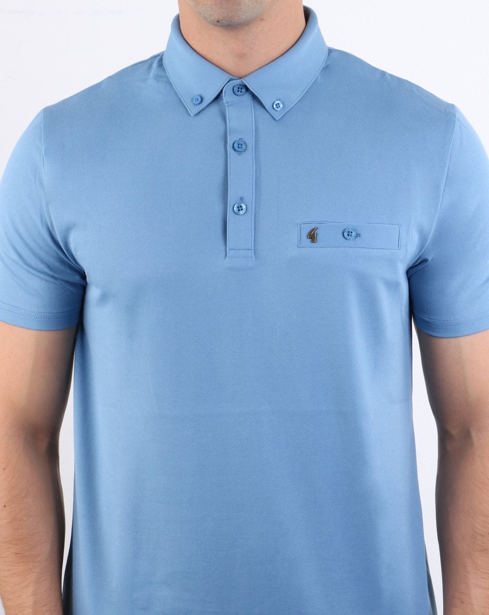 Gabicci Vintage Polo Shirt Shadow Blue