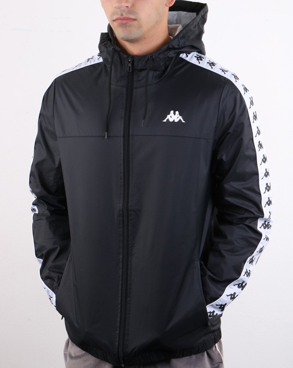 Kappa Banda Dawson Jacke Schwarz/Weiß
