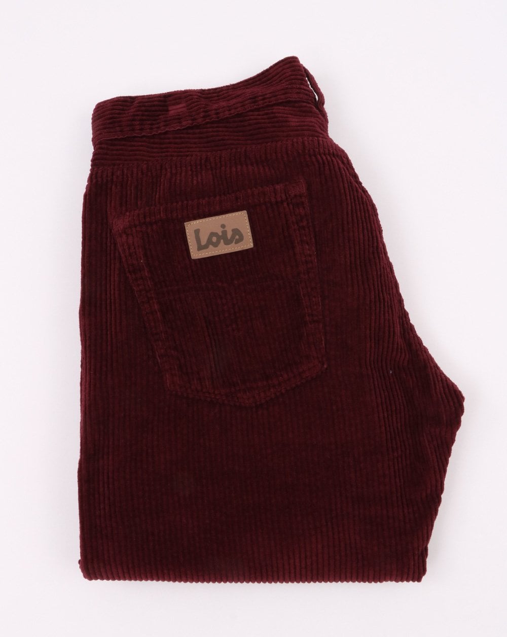 Lois Dallas Jumbo Straight Cordhose in Burgunderrot