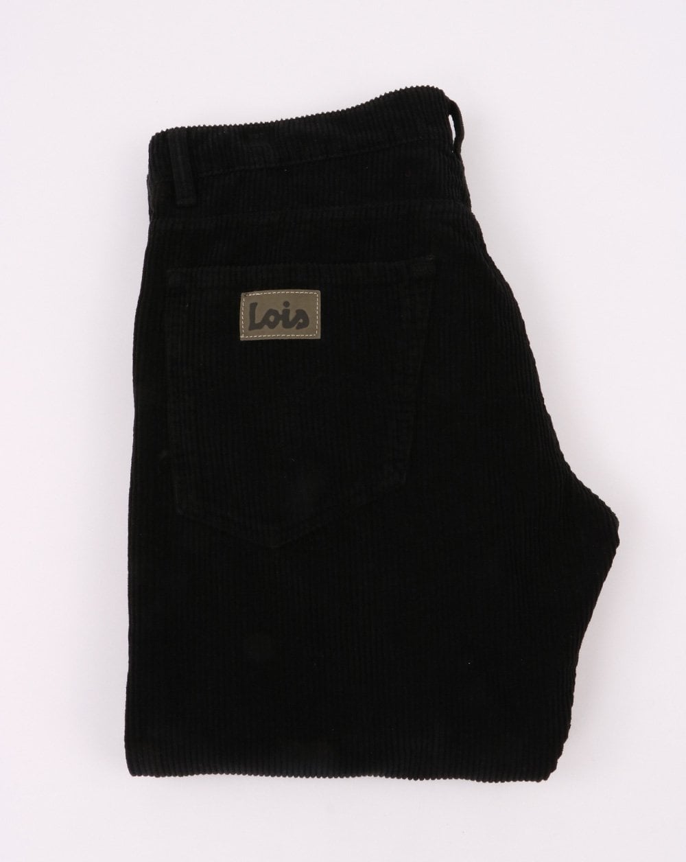 Lois Straight Leg mid jumbo Cords Black