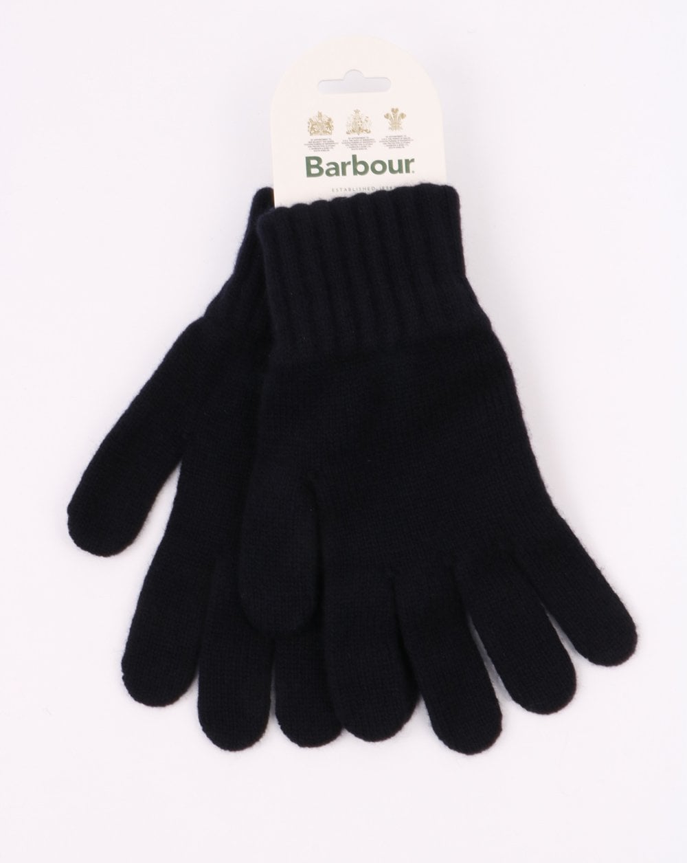 Barbour Lammwollhandschuhe Marineblau