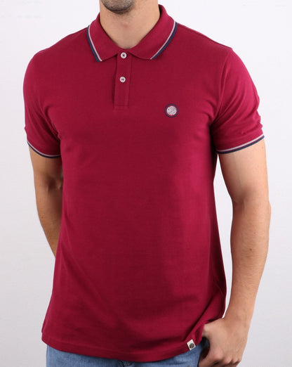 Pretty Green Barton Poloshirt Dunkelrot