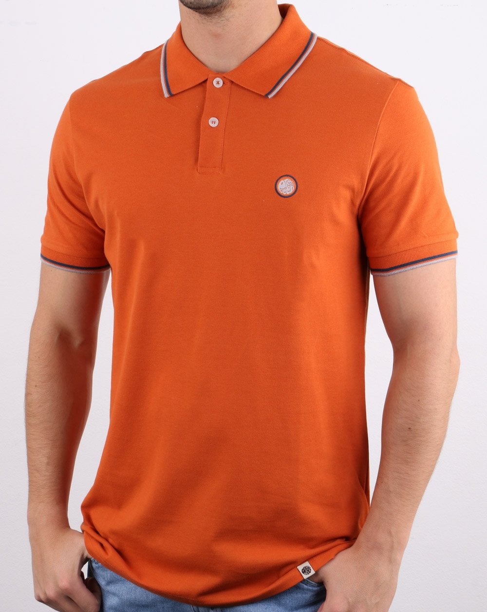 Pretty Green – Barton – Poloshirt in Burnt Orange