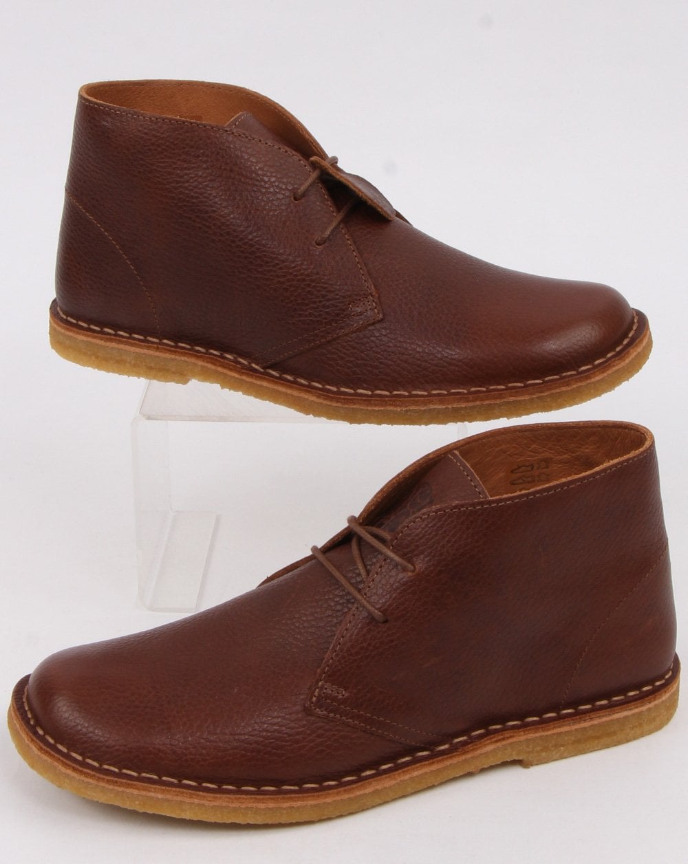 Pretty Green Desert Boot aus Leder in Hellbraun