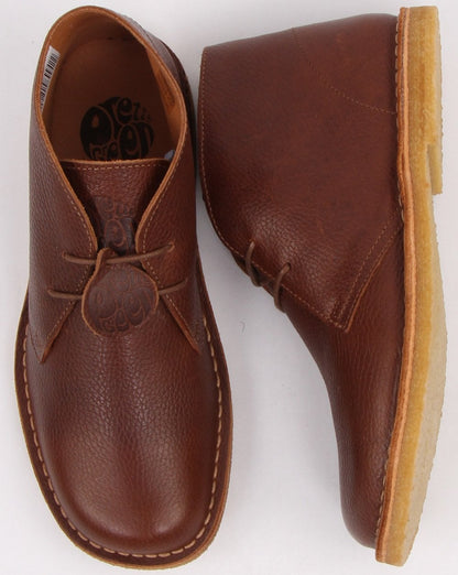 Pretty Green Desert Boot aus Leder in Hellbraun