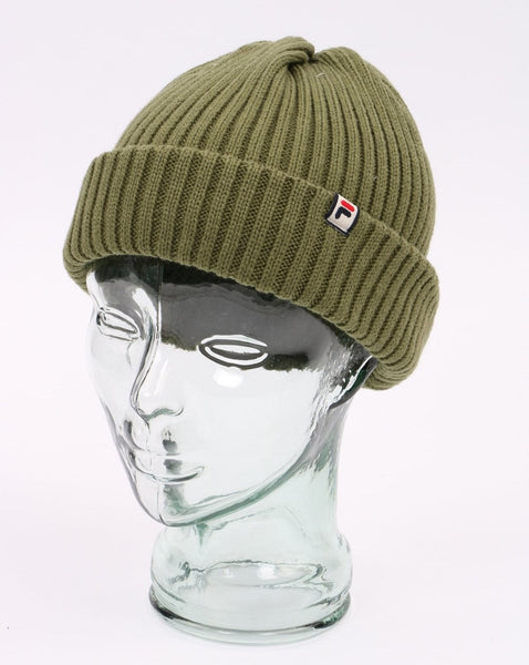 Fila Vintage Ribbed Beanie Dusty Olive