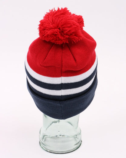 Ellesse – Meddon – Bommelmütze in Rot und Marineblau