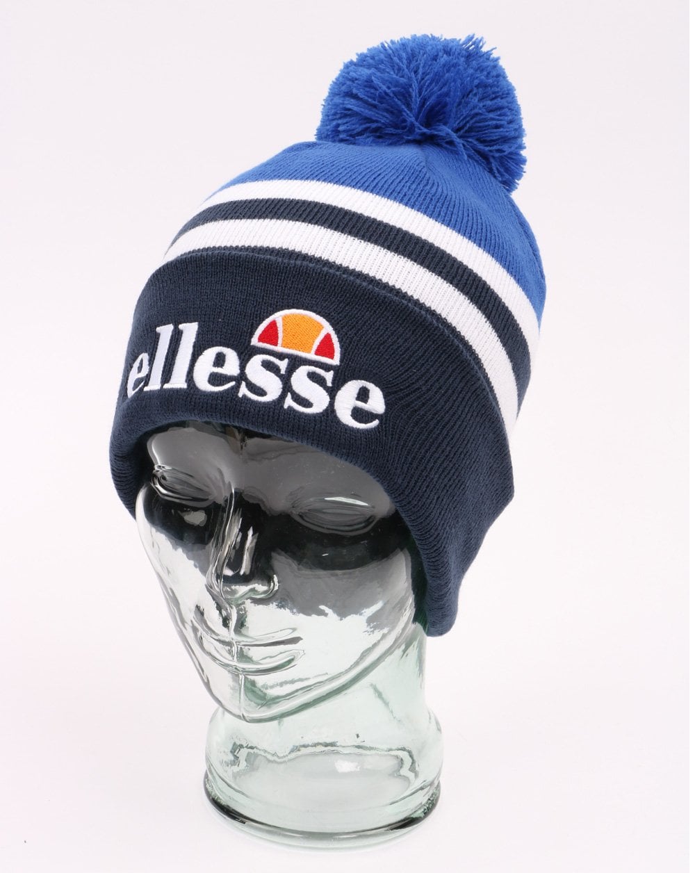 Ellesse – Meddon – Bommelmütze in Blau und Marineblau