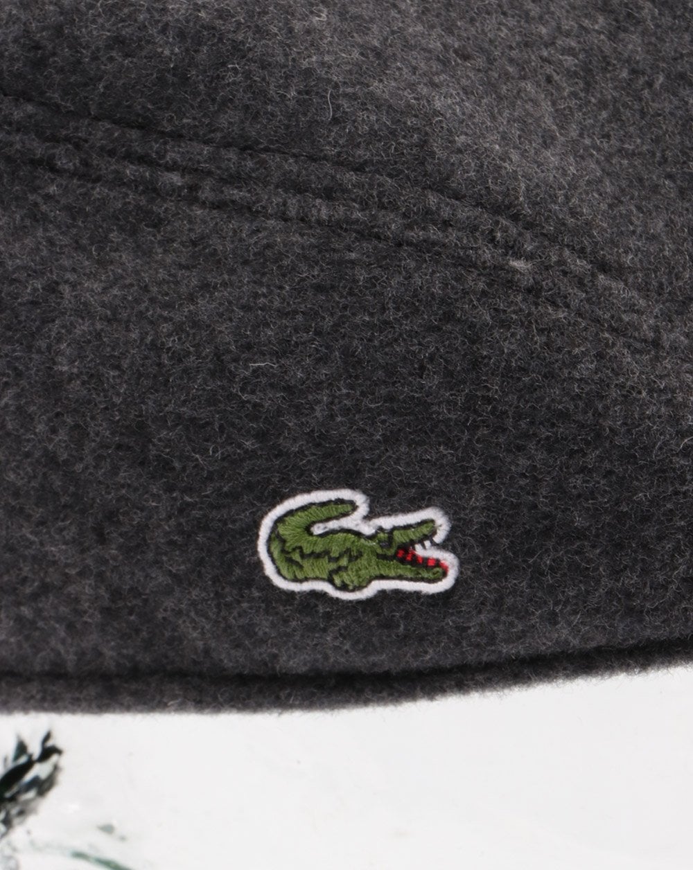 Lacoste Wool Broadcloth Flat Cap Dark Grey
