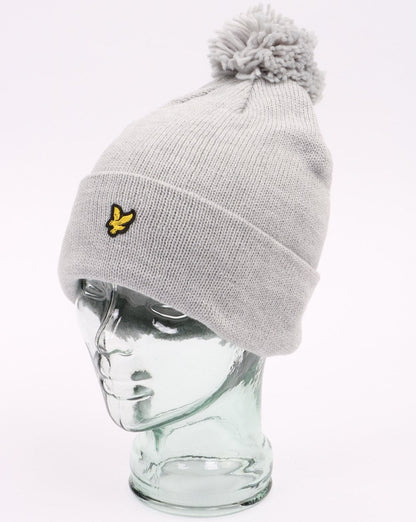 Lyle And Scott – Bommelmütze mit Beanie, Hellgraumeliert