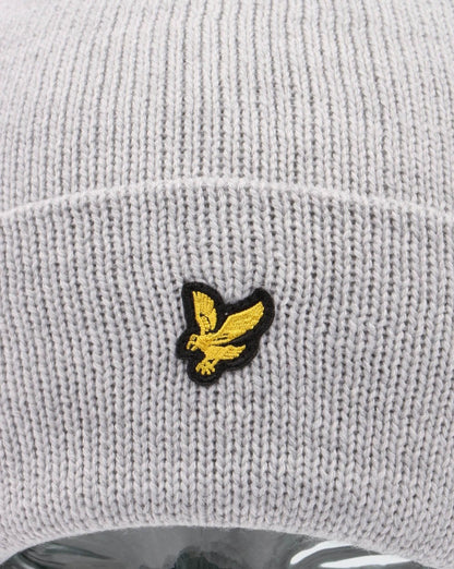 Lyle And Scott – Bommelmütze mit Beanie, Hellgraumeliert