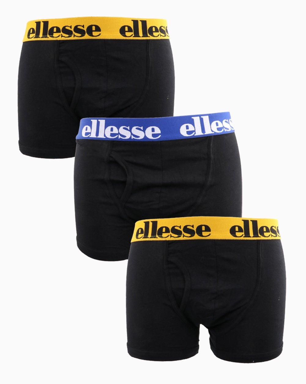 Ellesse – Hali – Dreierpack Boxershorts in Schwarz/Mehrfarbig