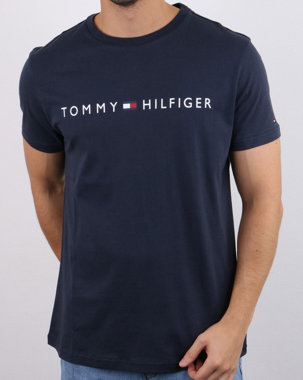 Tommy Hilfiger Logo T-Shirt Marineblau